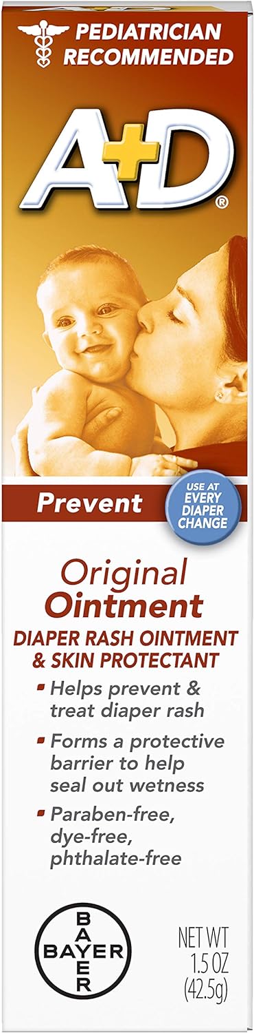 A&D Diaper Rash Ointment & Skin Protectant, Original -1.5 Ounces - 2 Pack