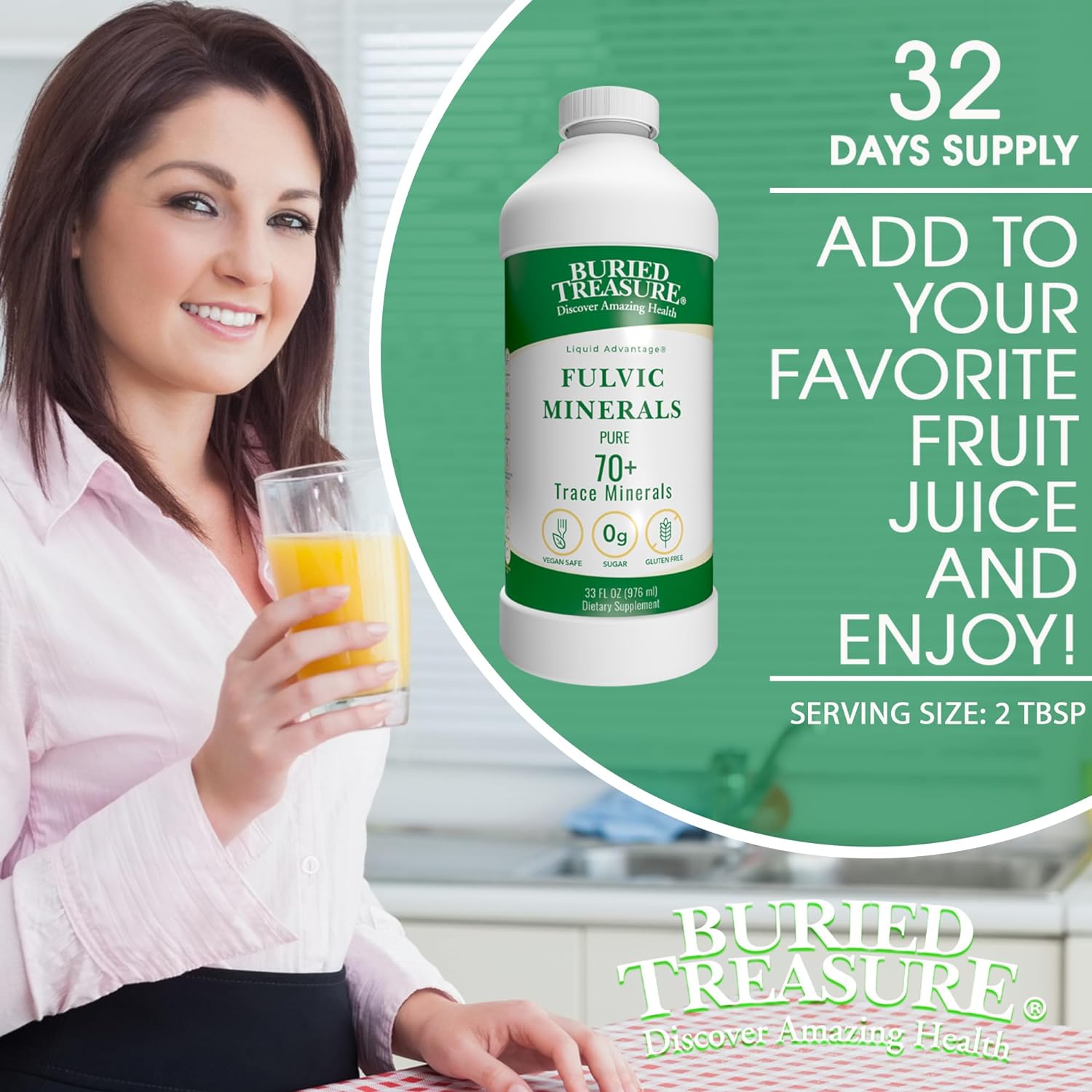Buried Treasure Pure Colloidal Minerals 70 Plus Plant Derived Minerals