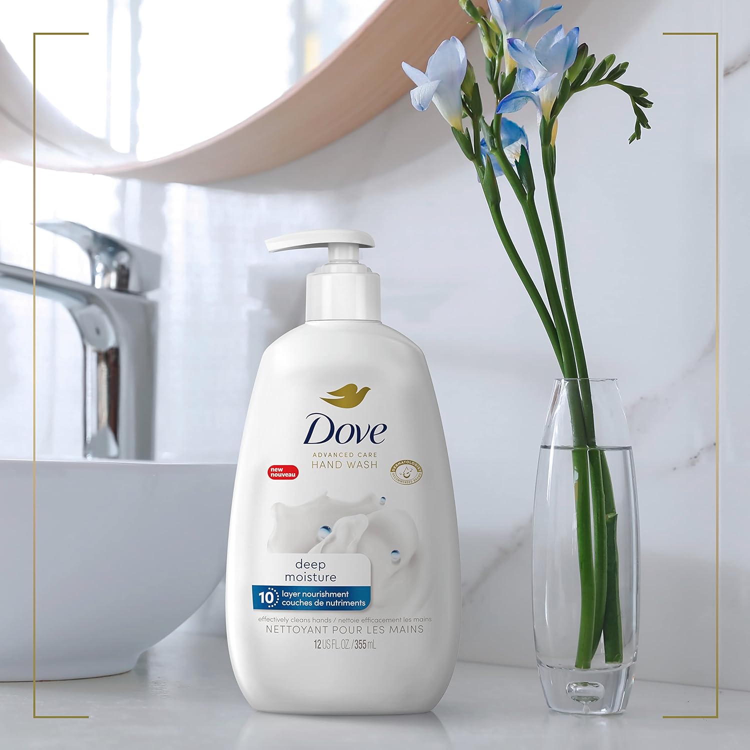 Dove Advanced Care Hand Wash Shea Butter & Warm Vanilla 4 Count For Soft, Smooth Skin, More Moisturizers Than The Leading Ordinary Hand Soap, 12 Oz : Beauty & Personal Care