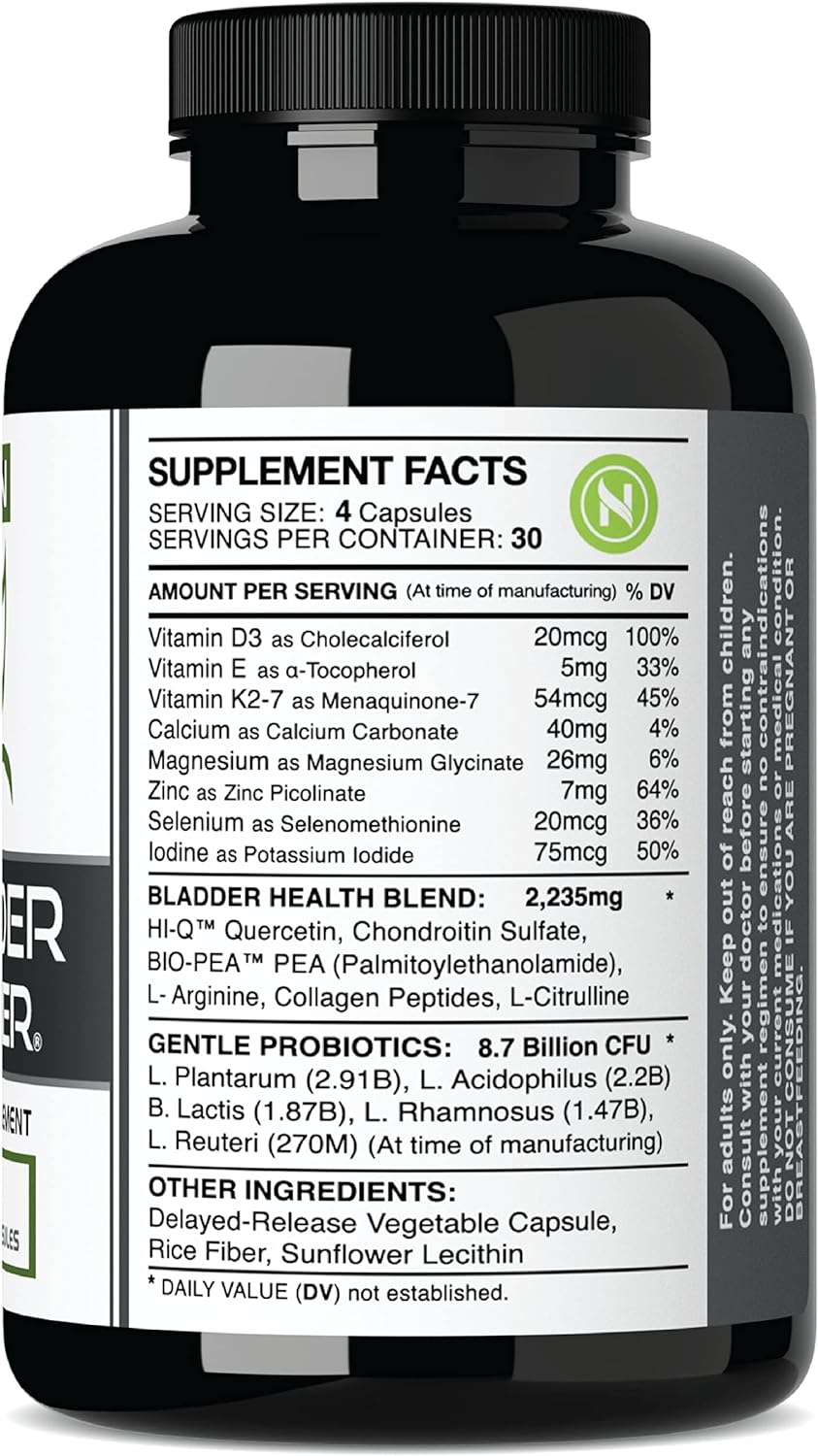 BLADDER BUILDER 120 Capsules | For Recurring Bladder Discomfort and Urinary Tract Health | Made in the USA : Health & Household