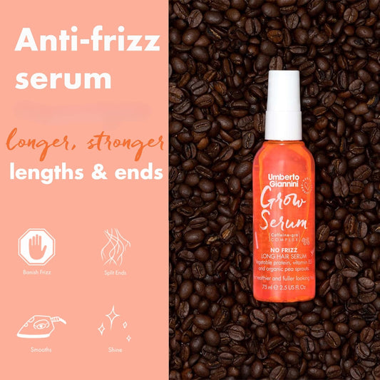 Umberto Giannini Grow Long Serum For Hair Strengthening - No Frizz Growth Enhancing Shine Serum 75Ml