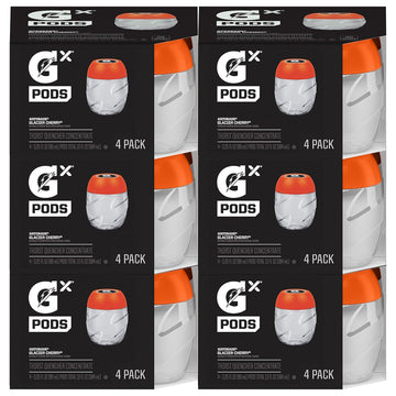 Gatorade Gx Hydration System, Non-Slip Gx Squeeze Bottles Or Gx Sports Drink Concentrate Pods, 4 Count (Pack Of 6)