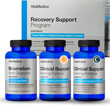 Clinical-Grade Post Surgery Recovery Support Supplement Program, Comprehensive, Physician-Designed Formulation To Support Healing With Vitamins, Minerals, Antioxidants, Bromelain And Quercetin