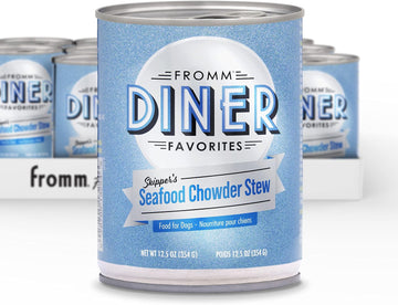 Fromm Diner Favorites Skipper'S Seafood Chowder Stew Dog Food - Premium Wet Dog Food - Fish Recipe - Case Of 12 Cans