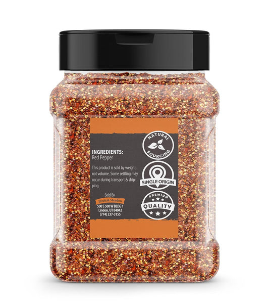 Birch & Meadow Crushed Red Pepper Flakes, 5.6 oz, Pizza Topping, Spicy & Mildly Hot