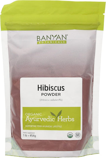 Banyan Botanicals Hibiscus ower Powder  - USDA Organic - Hibiscus sabdariffa - for Hair, Skin, & Women's Health