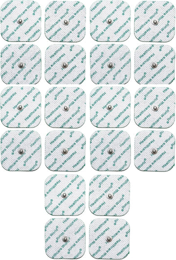 Tens Electrode Pads (20 Pcs) Self-Adhesive Electrodes With 3.5Mm Stud Connection Compatible With Beurer, Sanitas Tens Machines