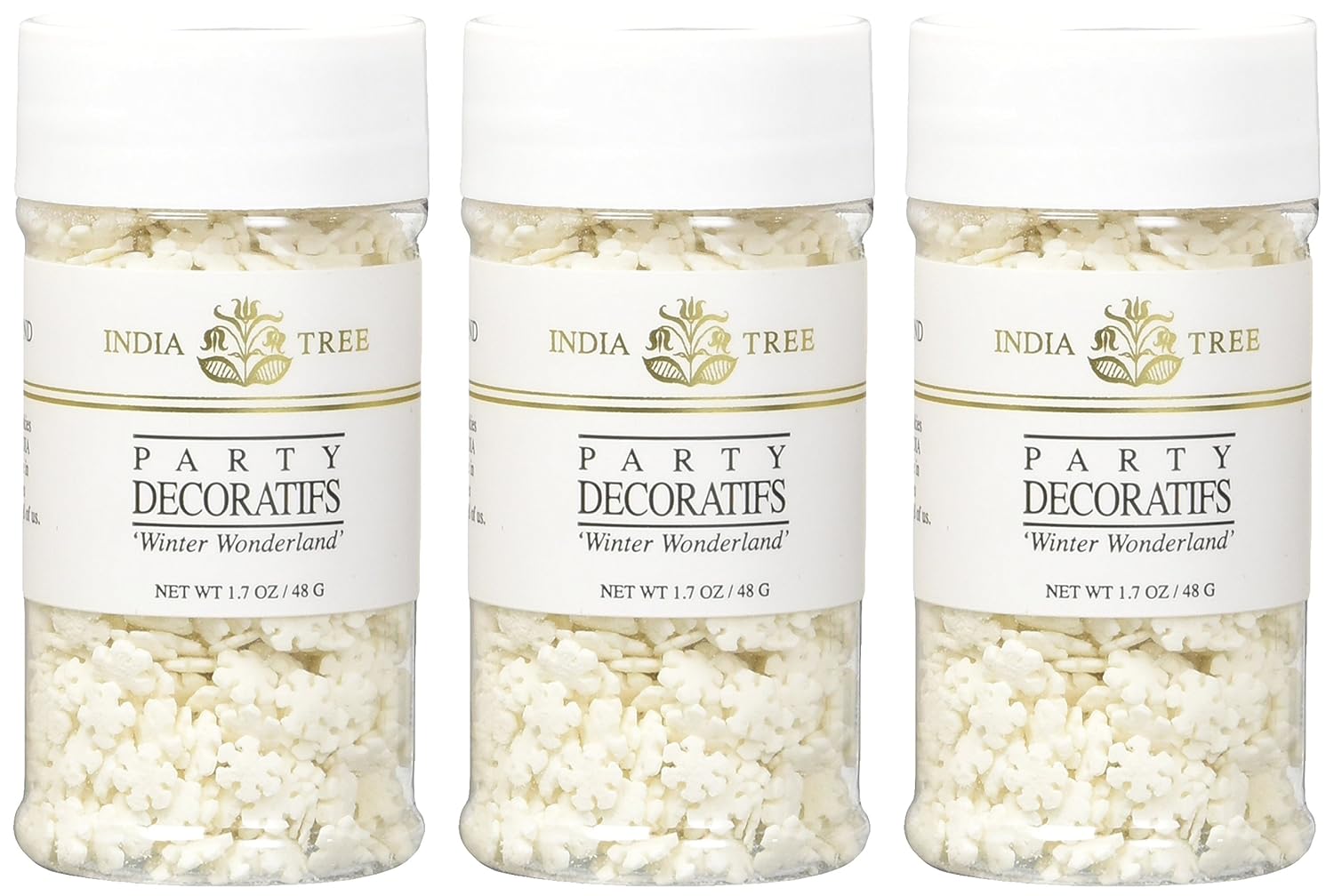 India Tree Winter Wonderland Decoratifs, 1.7 oz (Pack of 3) : Grocery & Gourmet Food