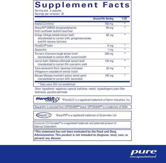 Pure Encapsulations Memory Pro | Comprehensive Memory Support Formula