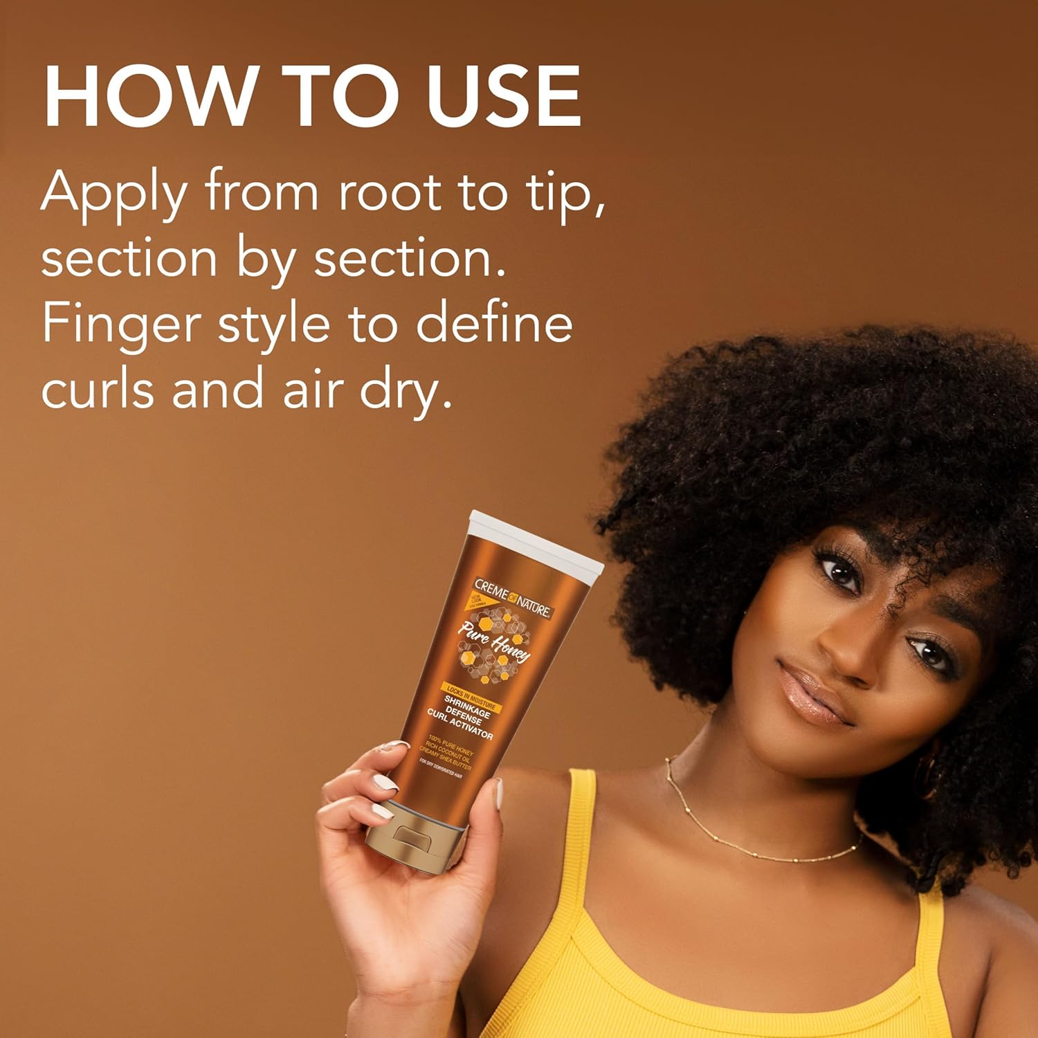 Creme Of Nature Pure Honey Shrinkage Defense Curl Activator, 10.5 Oz : Beauty & Personal Care