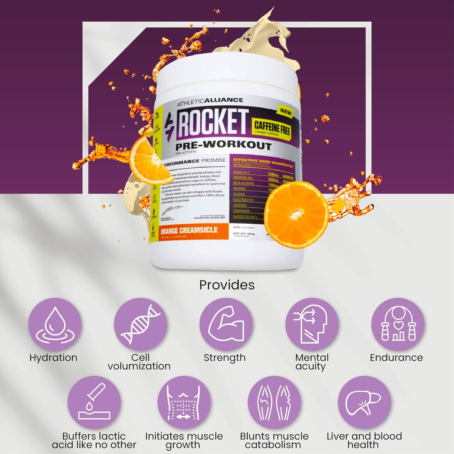 Athletic Alliance Rocket - Orange Creamsicle - 60 Servings - 100% Natu