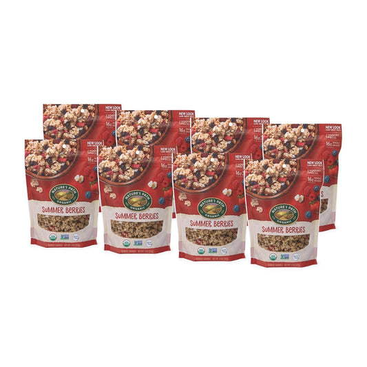 Nature's Path Organic Gluten Free Summer Berries Granola, Non-GMO, Antioxidants, 5g Plant Based Protein, 11 Ounce (Pack of 8)