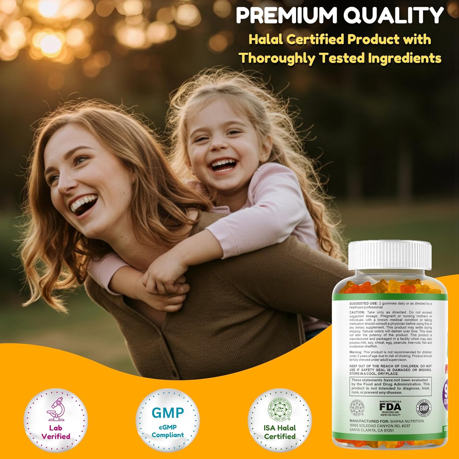 Buy Shifaa Nutrition Halal Kids Multivitamin Gummies, 45-90 Days Supply, With All Essential Kids Vitamins. Toddler Vitamins With Vitamin C, D, Zinc, A, E, B6, B12, Biotin | Halal Gummy Vitamins For Kids On  Free Shipping On Qualified Orders