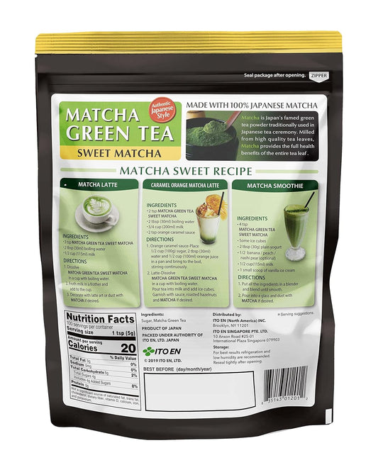 Ito En Matcha Green Tea, Sweet Powder, 17.5 Ounce (Pack Of 1), Sweetened Green Tea Powder