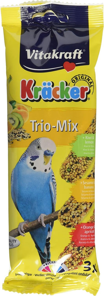 Vitakraft Budgie Kracker Bird Food Orange-Apricot/Kiwi-Cit/Sesame-Banana, Pack of 7?UTPD1349_7