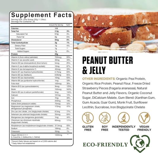 Ambrosia Planta - Premium Organic Plant-Based Protein (Peanut Butter &
