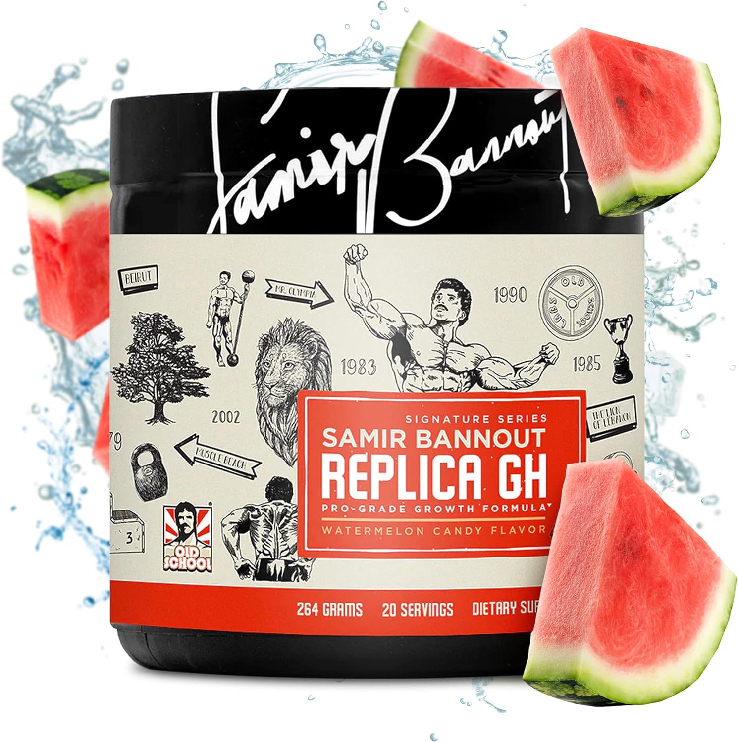 Replica Gh ? Muscle Building GH Boosting Powder ? Hormone Optimizer & Muscle Growth Dietary Supplement ? Exclusive OSL Mr. Olympia Samir Bannout Collaboration ? Watermelon Candy Flavor ? 20 Servings