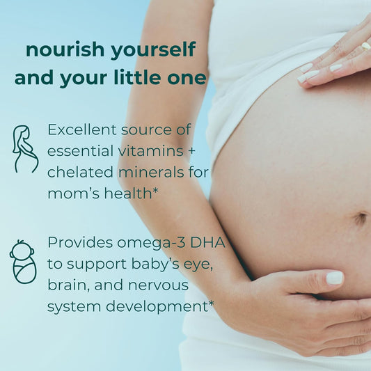 Iwi Life Prenatal Multivitamin, 60 Softgels (30 Servings), Vegan, Plant-Based Algae Omega 3 with EPA + DHA, Folate, Iron, Vitamin A, B12, C, D3, Calcium, Pregnancy Dietary Supplement for Mom & Baby
