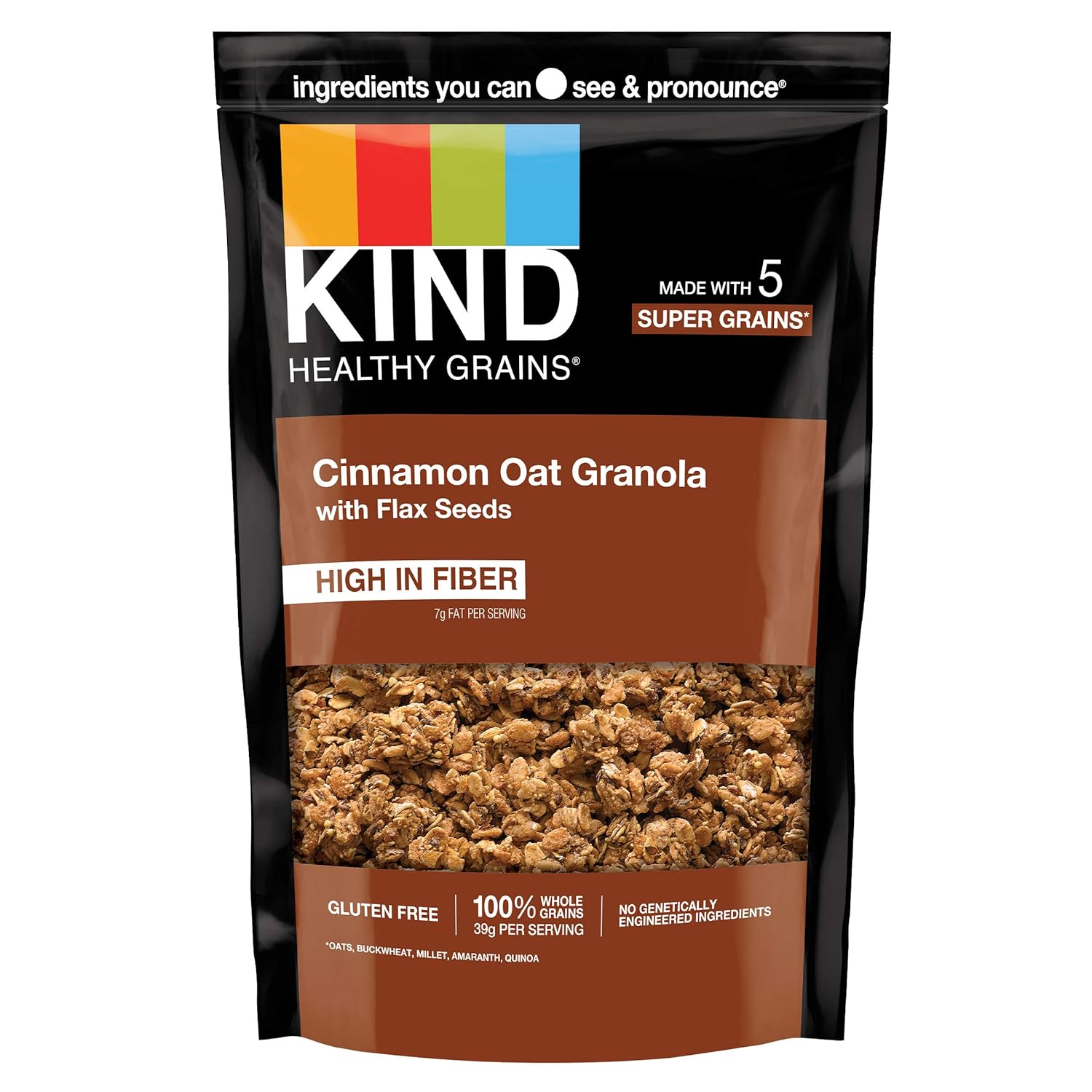 Kind Healthy Grains Clusters, Cinnamon Oat With Flax Seeds, Gluten Free, 11 Ounce (Pack Of 6)