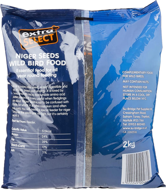 Extra Select Niger Seed Wild Bird Food, 2 kg?01NS2