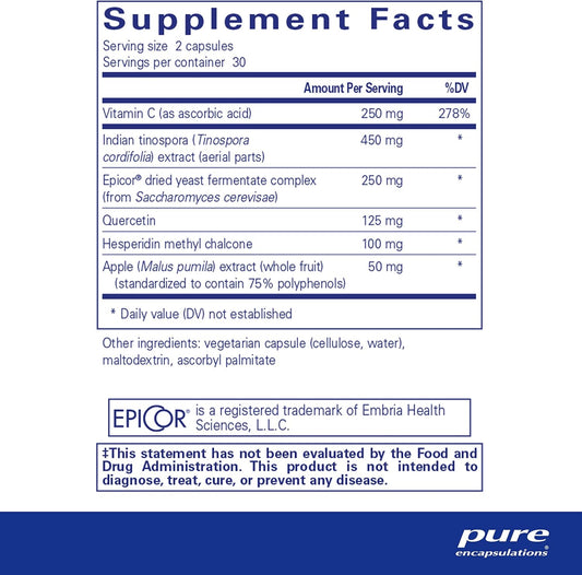 Pure Encapsulations Aller-Essentials | Hypoallergenic Dietary Supplement For Healthy Immune Response And Nasal Function | 60 Capsules