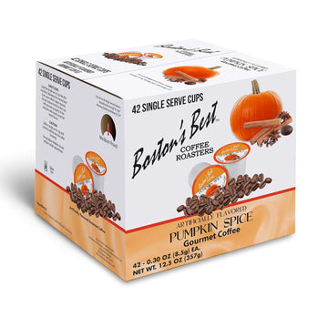 Boston’S Best - Fall-Inspired Pumpkin Spice Medium Roast Flavored Coffee, Gourmet Compatible With Keurig Coffee Maker, 1 Count (42 Single Serve Cups)