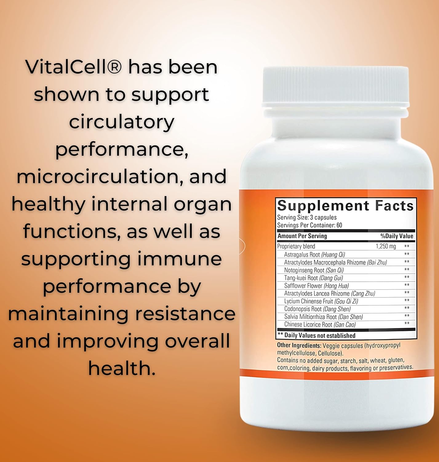 Vital Cell Natural Anti-Aging Supplement for Men and Women, Supporting