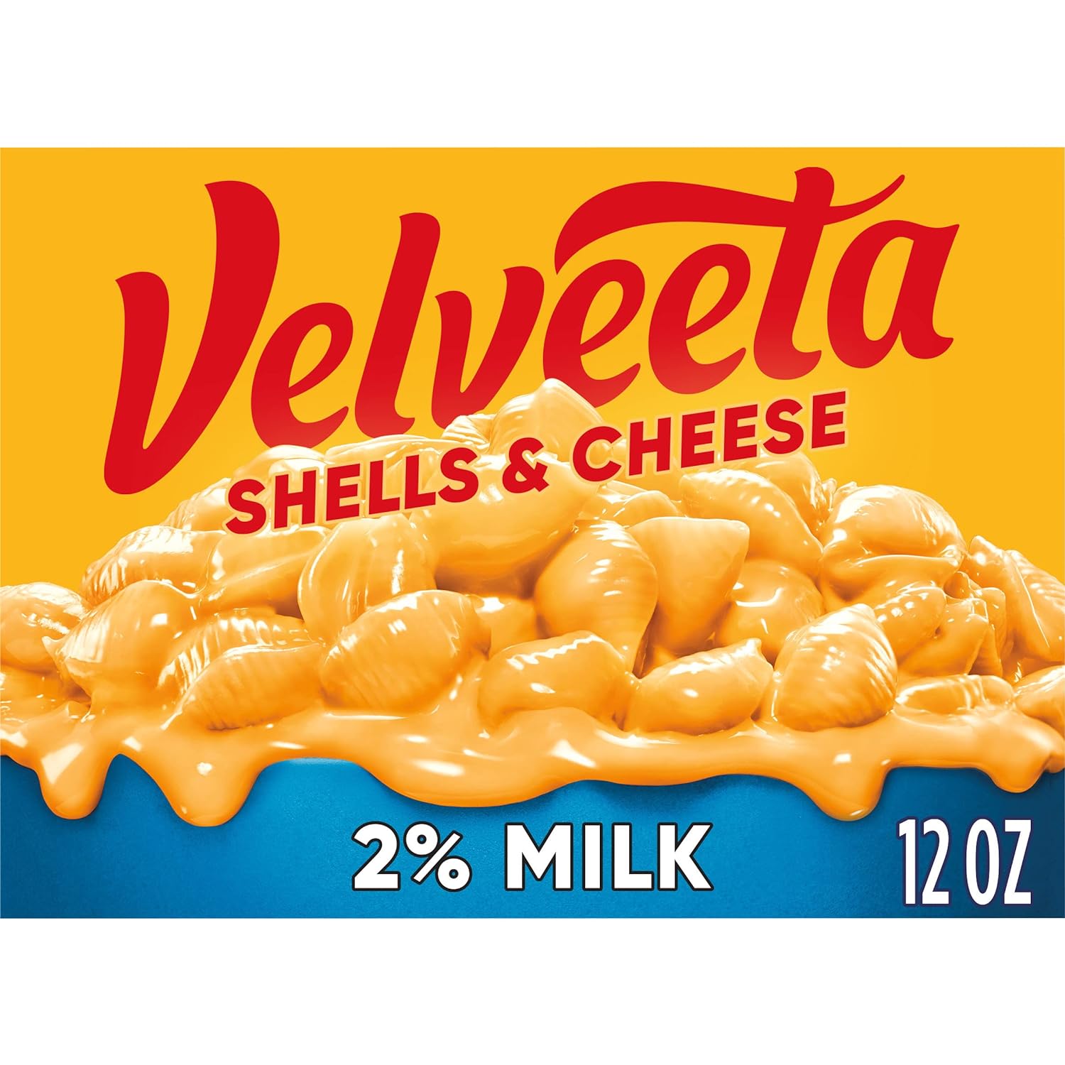 Velveeta Shells & Cheese Pasta with Cheese Sauce & 2% Milk Cheese Meal (12 oz Box)