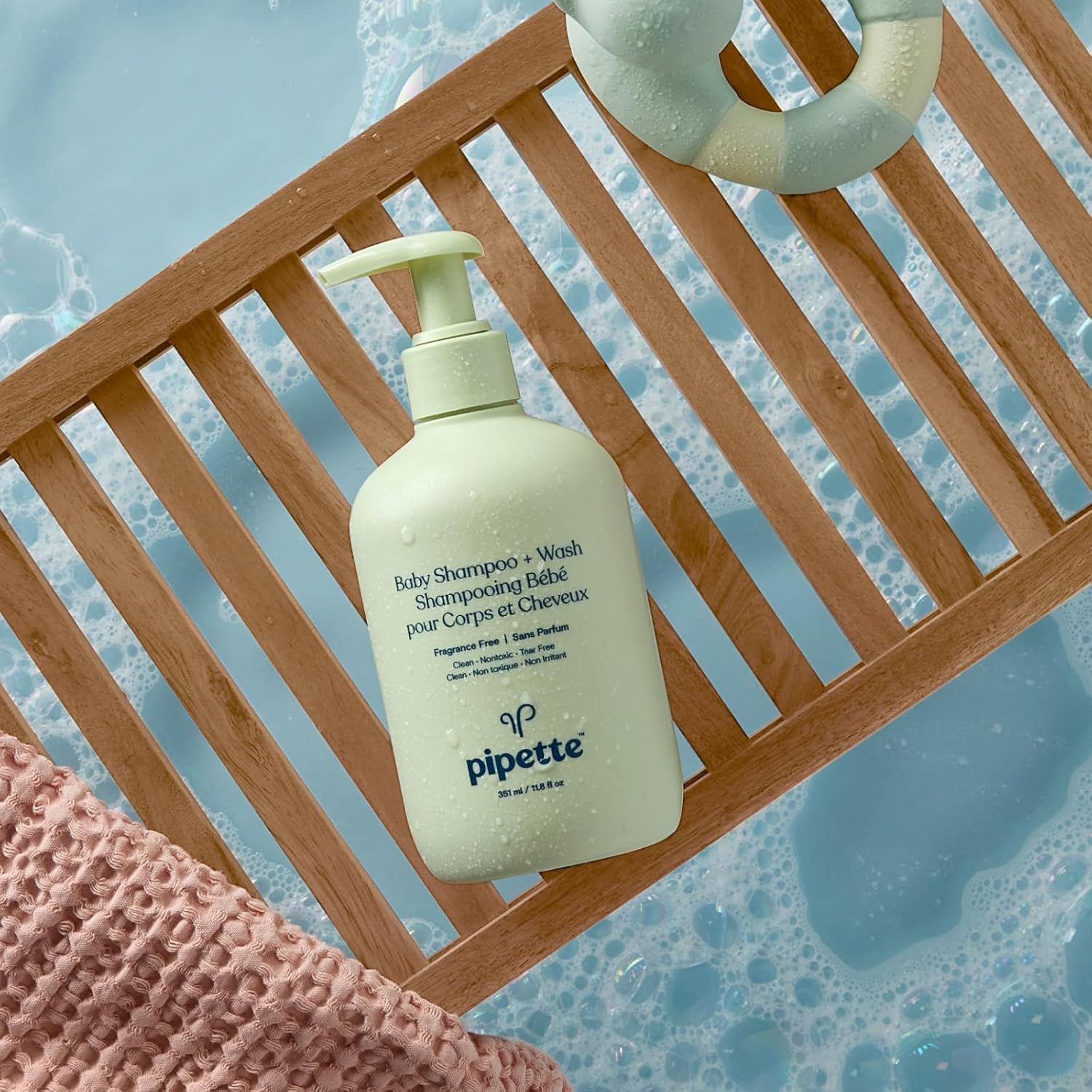Pipette Baby Shampoo And Body Wash - Rose + Geranium, Tear-Free Bath Time, Hypoallergenic, Moisturizing Plant-Derived Squalane, Non-Toxic, Sulfate Free, 11.8 Fl Oz : Health & Household
