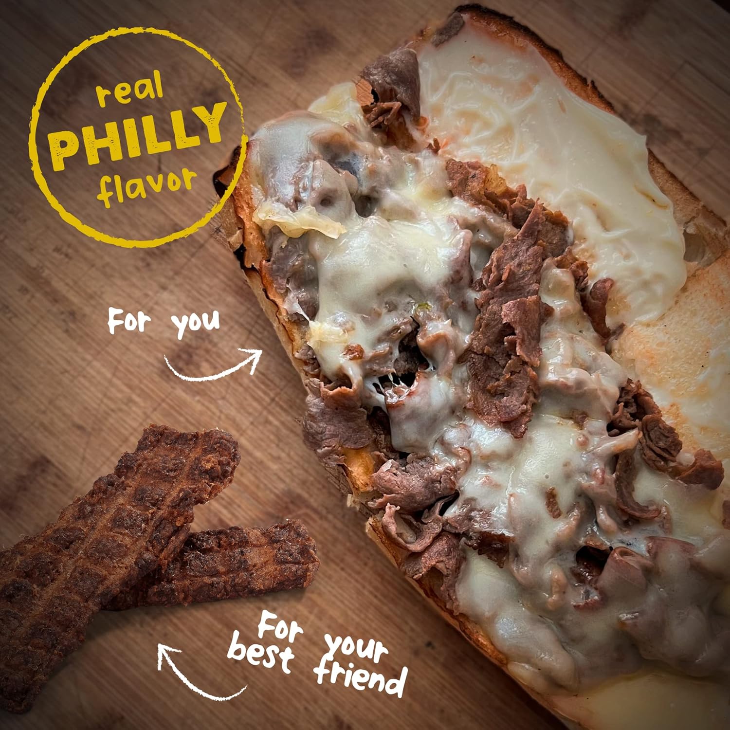 Cloud Star Wag More Bark Less Jerky: Philly Cheesesteak Beef - 10 oz