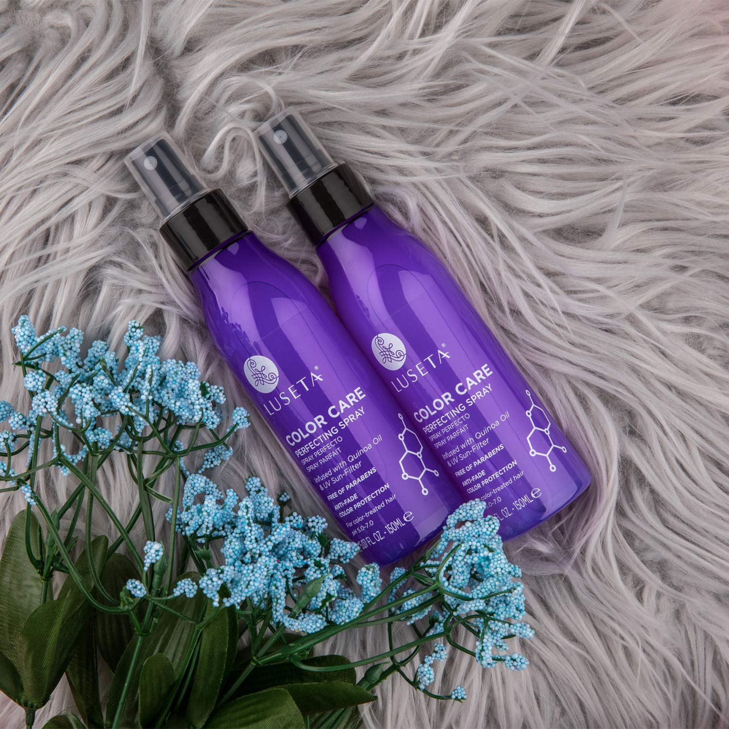 Luseta Color Care Perfecting Spray Luster Lock Multi-Perfector Daily Shine & Protect Spray With Quinoa Oil, 5.07Oz : Beauty & Personal Care