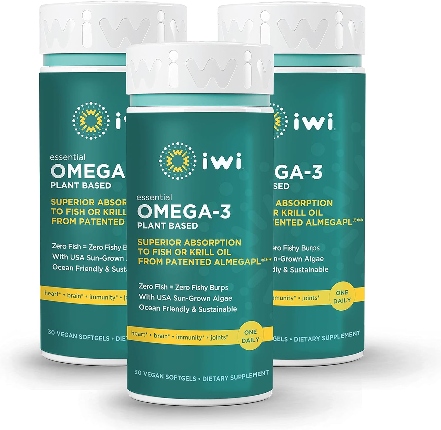 Iwi Life Vegan Omega 3 Essential - 30 Softgels I Algae Omega 3 Supplem