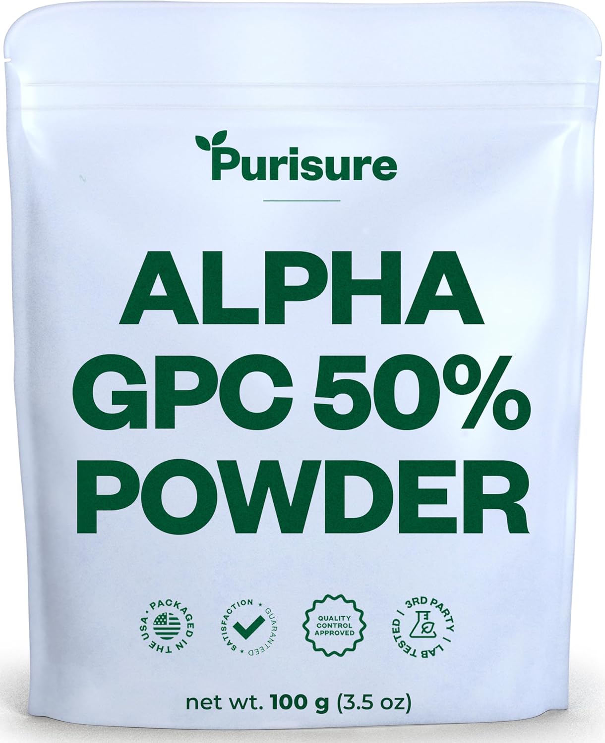 Alpha Gpc 50% Powder, 100 G, Pure Alpha Gpc Choline Supplement For Brain And Focus, Cdp Choline Supplements For Memory Performance & Concentration, No Fillers, Non-Gmo, Offers 167 Servings