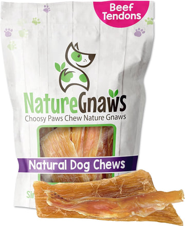 Nature Gnaws Mixed Beef Tendons & Paddywack for Dogs - Premium Natural Beef Dental Bones - Long Lasting Tasty Dog Chew Treats - Puppy Training Reward