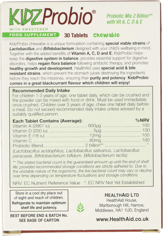 Healthaid Kidz 2 Billion Proboi 30 Tablets