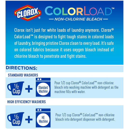 Clorox ColorLoad Non-Chlorine Bleach, 116 Ounce Bottle