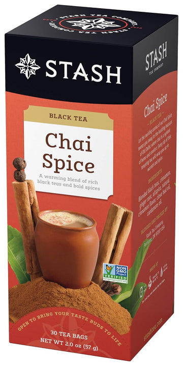 Stash Tea Chai Spice Black Tea, 6 Boxes Of 30 Tea Bags Each (180 Tea Bags Total)