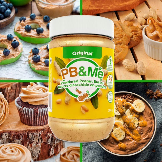 Pb&Me Natural Powdered Peanut Butter - Gluten Free, High Protein, Less Calorie Peanut Butter For Smoothie And Protein Shake Add Ins- 87% Less Fat Than Regular Creamy Peanut Butter - Original 200G