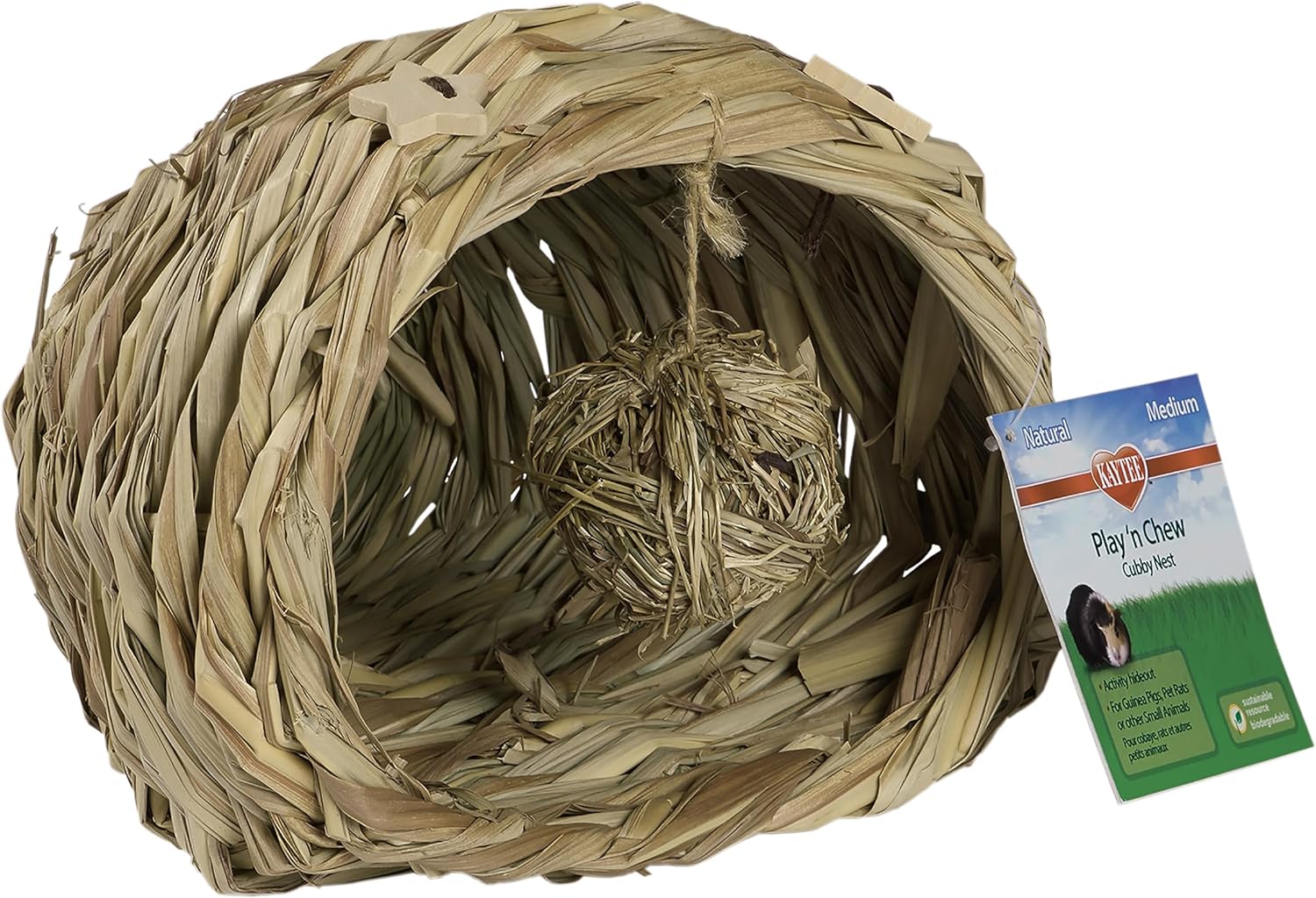 Kaytee Natural Play-N-Chew Chubby Nest Medium