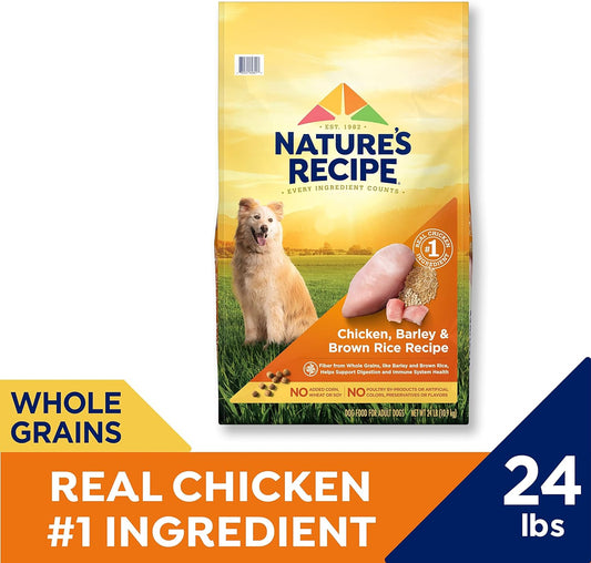 NatureS Recipe Chicken, Barley & Brown Rice Recipe Dry Dog Food, 24 Lb. Bag