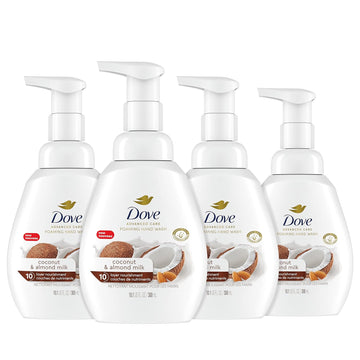 Dove Foaming Hand Wash Coconut & Almond Milk Pack Of 4 Protects Skin From Dryness, More Moisturizers Than The Leading Ordinary Hand Soap, 10.1 Oz