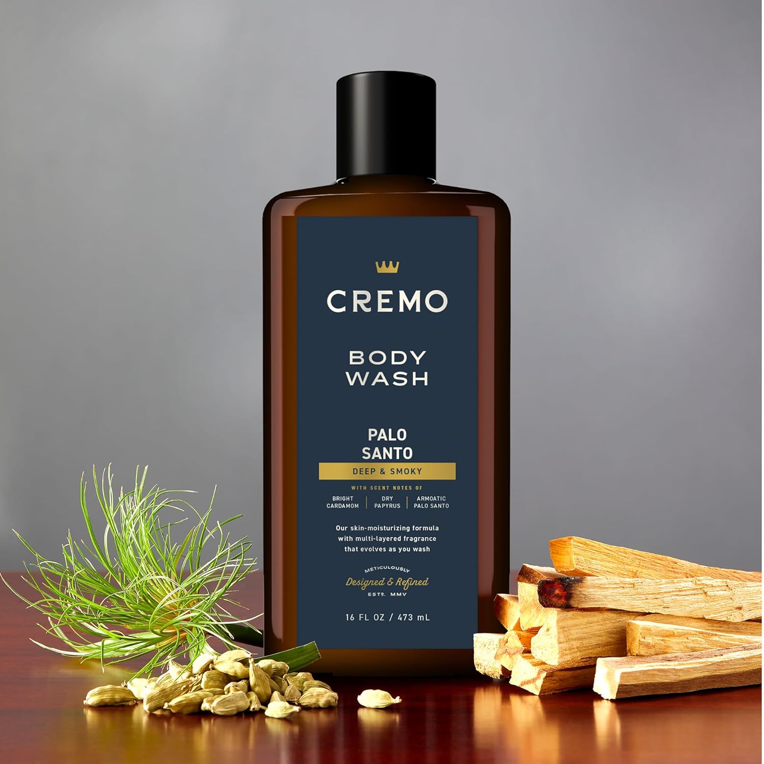 Cremo Rich-Lathering Palo Santo Body Wash for Men, Notes of Bright Cardamom, Dry Papyrus and Aromatic Palo Santo, 16 Fl Oz : Beauty & Personal Care