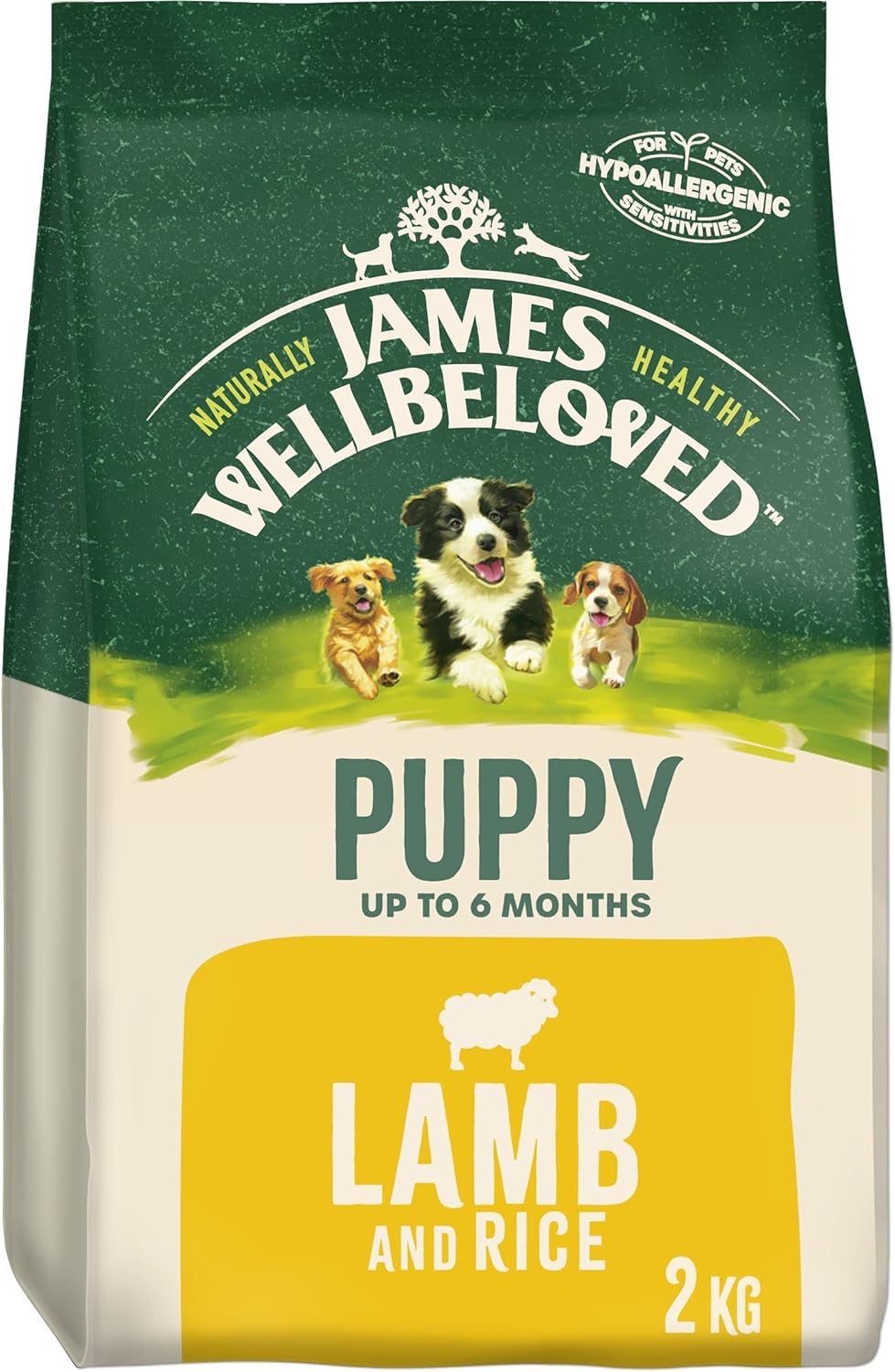James Wellbeloved Puppy Lamb & Rice 2 kg Bag, Hypoallergenic Dry Dog Food?02JPL21