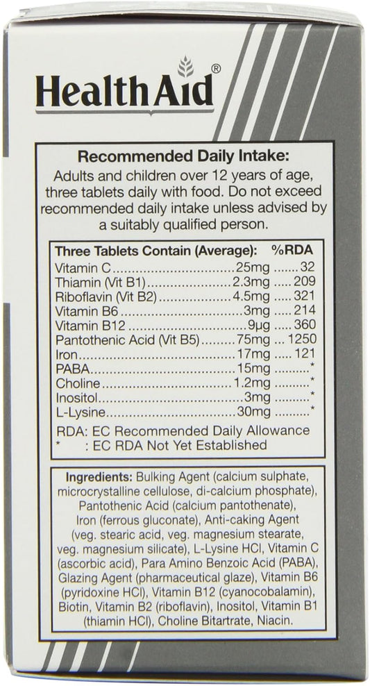 Healthaid Iron Formula Plus - 100 Count (Pack Of 1) Vegetarian Tablets
