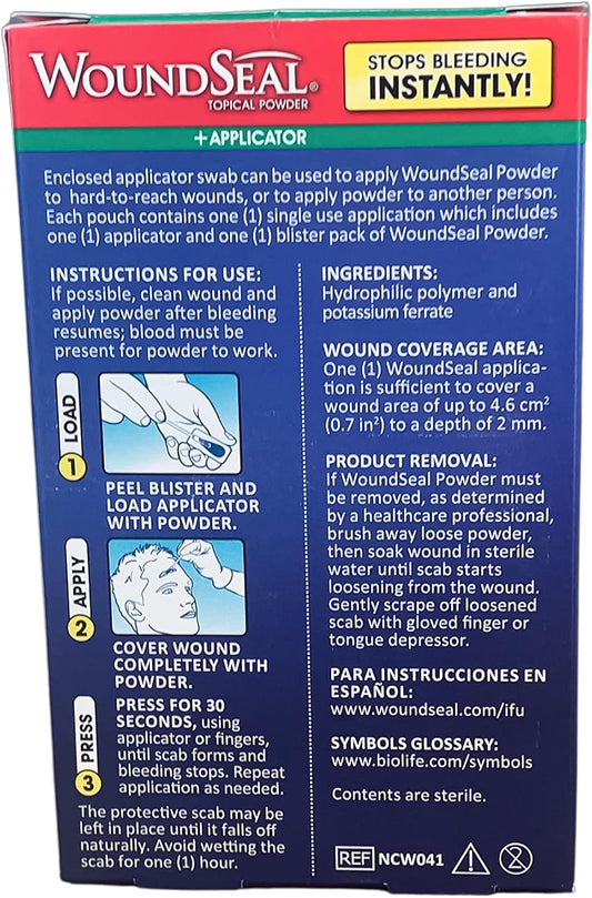 Wound Seal With 4 Applicators And Powders