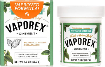 Chest Rub - Medicated Vaporizing Rub To Ease Breathing And Suppress Cough - Chest Balm With Eucalyptus Essential Oil, Camphor And Menthol 2 Oz (56.7 G)