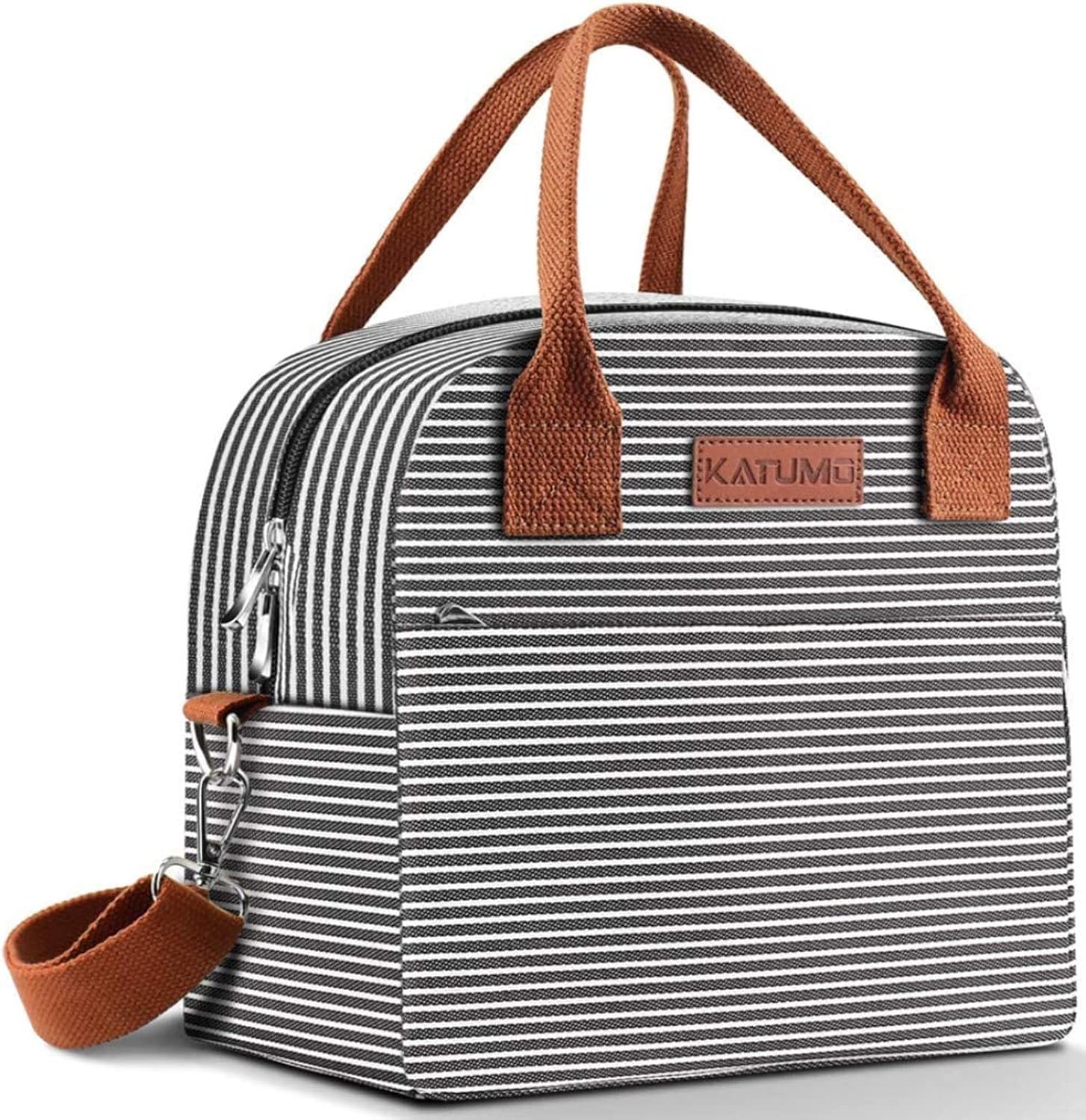 Katumo Lunch Bag, Upgraded Insulated Tote Bag For Adults Women Men Reusable Lunch Box With Removable Shoulder Strap Thermal Cooler Bag For Work Office Picnic Hiking Beach