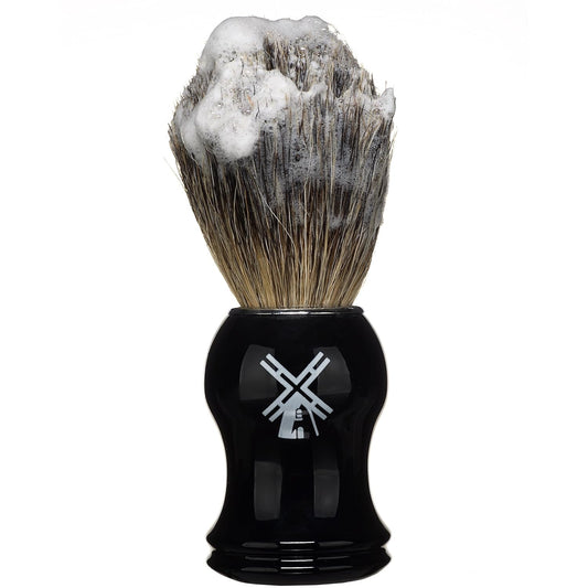 Van Der Hagen Badger Brush - Shave Brush Made from 100% Genuine Badger Hair, Exfoliates and Cleanses Skin