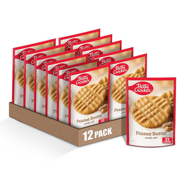 Betty Crocker Peanut Butter Cookies, Cookie Baking Mix, 17.5 Oz (Pack Of 12)