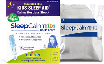 Boiron Sleepcalm Kids Liquid Doses Sleep Aid For Deep, Relaxing, Restful Nighttime Sleep - Melatonin-Free And Non Habit-Forming - 15 Count (Pack Of 1)